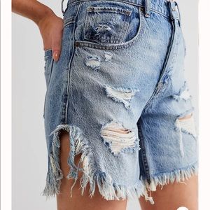 Free People CRVY Night Boyfriend Shorts NWOT